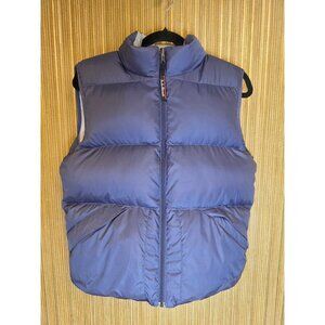 LL Bean Women's Reversible Full Zip Purple Goose Down Puffer Vest Size Small